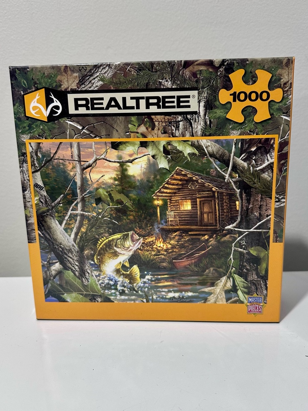 Realtree Puzzle with Largemouth Bass and Cabin 1000 Pieces